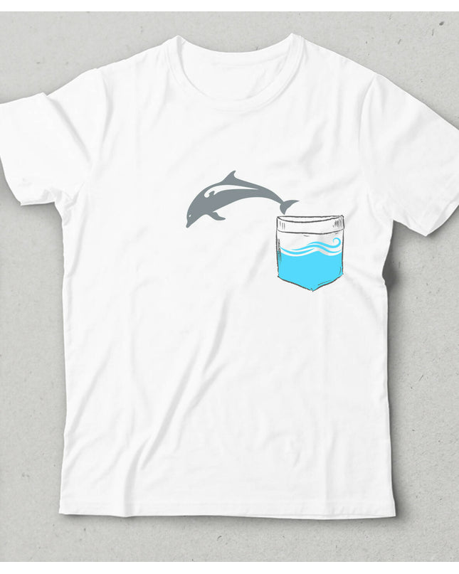Dolphin in the Pocket - Dolphin Kids T-Shirt