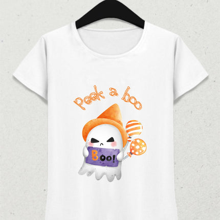 Peek a Boo Hayalet Cadılar Bayramı Tişört