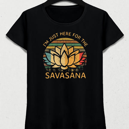 Savasana retro  yoga tişört - basmatik.com