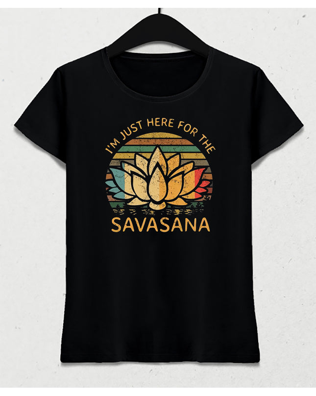 Savasana retro  yoga tişört - basmatik.com