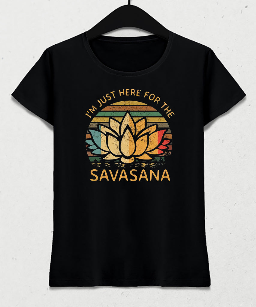 Savasana retro  yoga tişört - basmatik.com