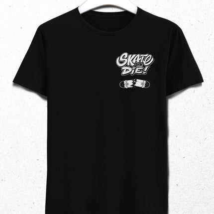 Skate or Die siyah tişört - basmatik.com