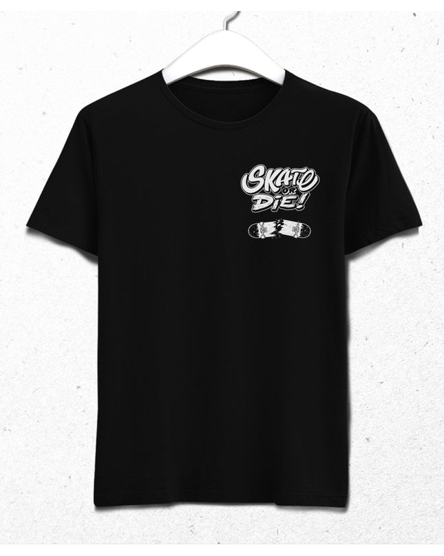 Skate or Die siyah tişört - basmatik.com