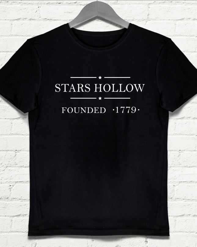 Stars Hollow siyah tişört - basmatik.com