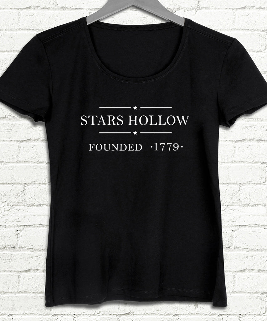 Stars Hollow siyah tişört - basmatik.com