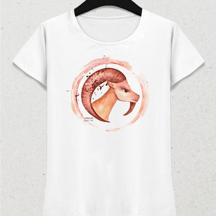 Suluboya Oğlak burcu kadın tişört - basmatik.com