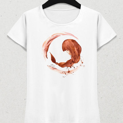 Suluboya Başak burcu kadın tişört - basmatik.com