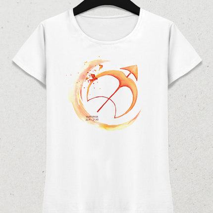 Suluboya Yay burcu kadın tişört - basmatik.com
