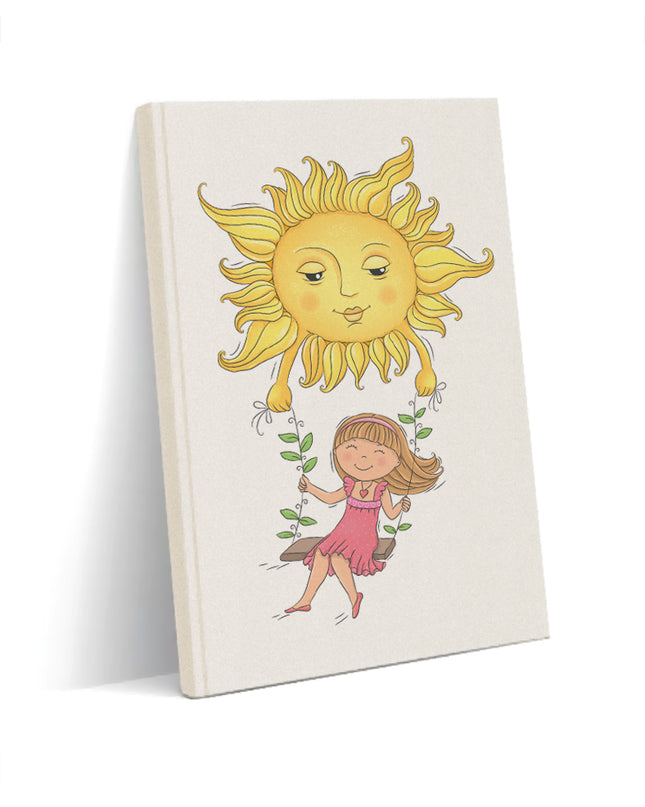 Sun and happy kanvas defter - basmatik.com