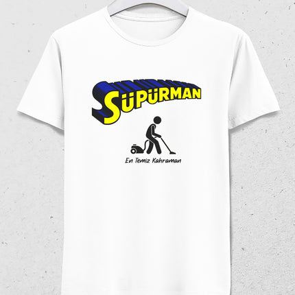 Süpürman en temiz kahraman tişört