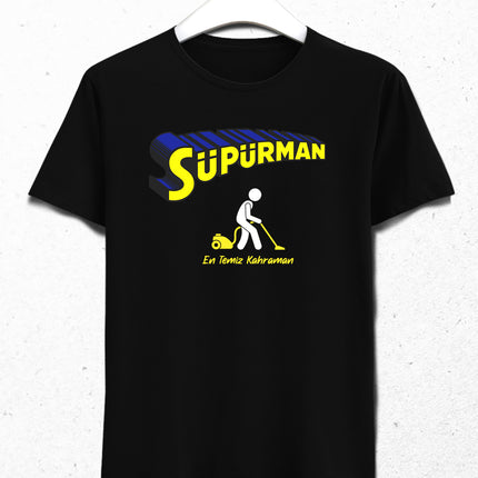 Süpürman en temiz kahraman tişört