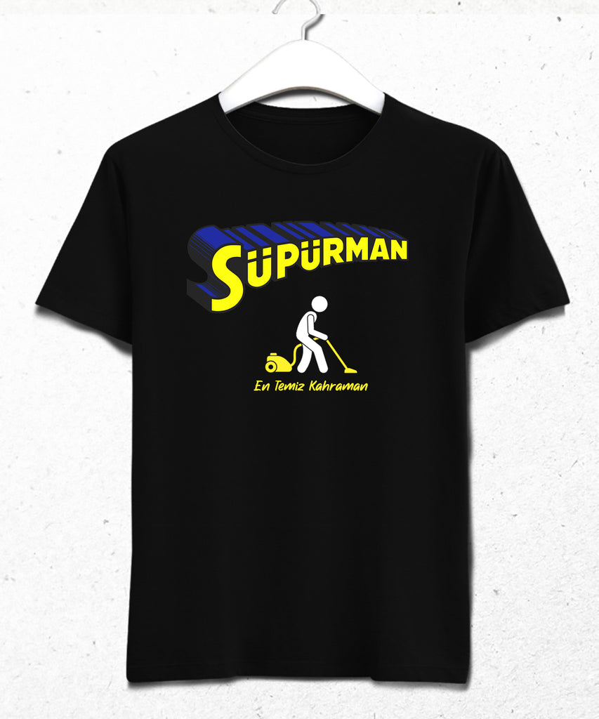 Süpürman en temiz kahraman tişört
