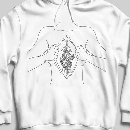 Sword Hearth Beyaz Kapşonlu - basmatik.com