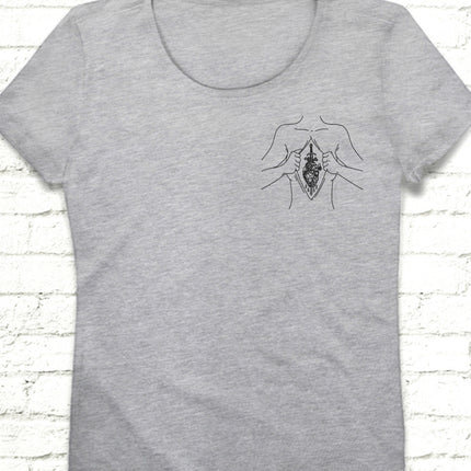 Sword Hearth Gri Tişört - basmatik.com