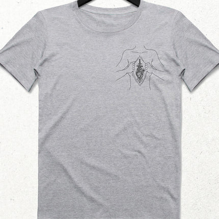 Sword Hearth Gri Tişört - basmatik.com