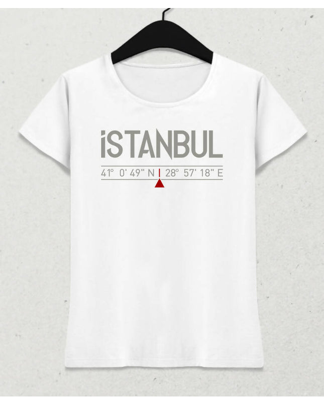 İstanbul Koordinatlar Kadın Tişört