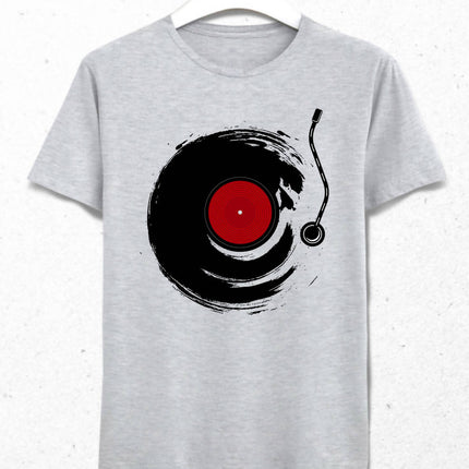 Record Play Men's Gray T-Shirt