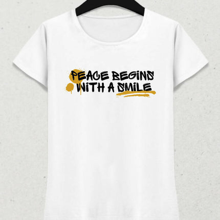 Peace Begins Kadın Tişört