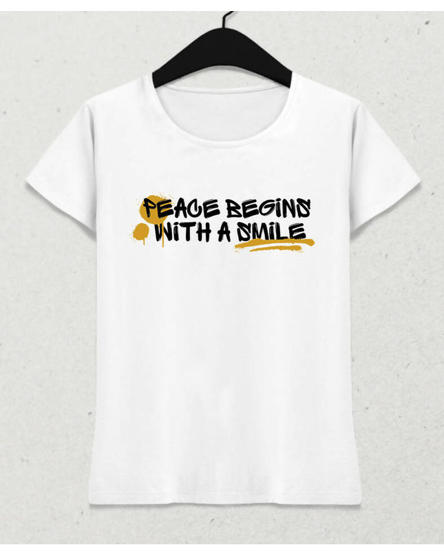 Peace Begins Kadın Tişört