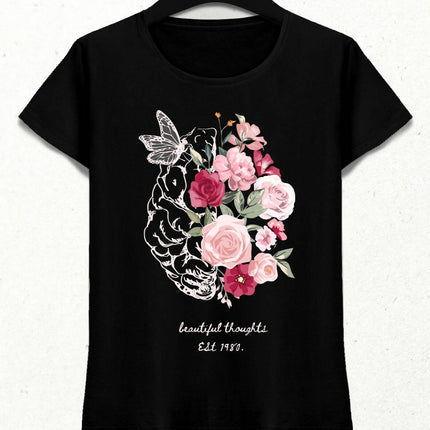 Beautiful Thoughts Kadın Streetwear Tasarım T-shirt
