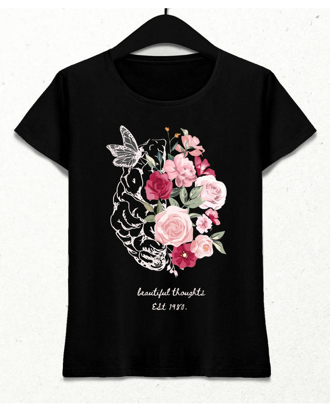 Beautiful Thoughts Kadın Streetwear Tasarım T-shirt