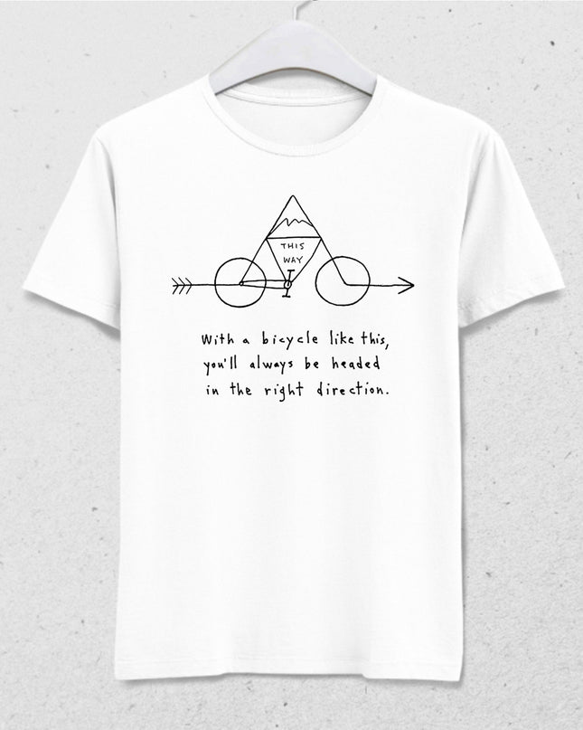 This way bicycle tişört - basmatik.com