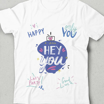 Hey You Bisiklet yaka Kısa Kollu Tişört