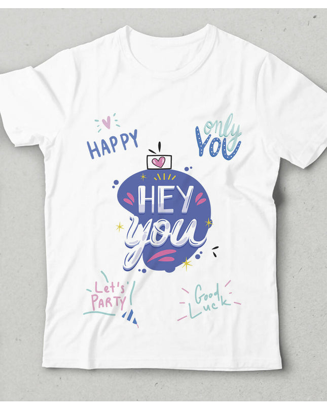 Hey You Bisiklet yaka Kısa Kollu Tişört