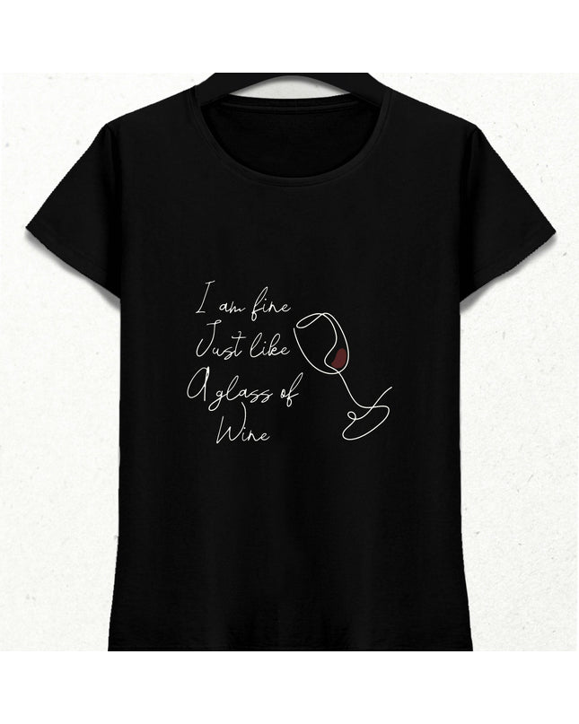 Şarap Gibi İyiyim Slogan Tişört