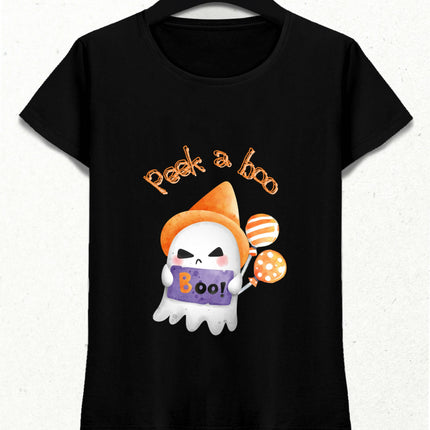 Peek a Boo Hayalet Cadılar Bayramı Tişört