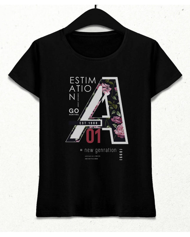 Estimation Kadın Streetwear Tasarım T-shirt
