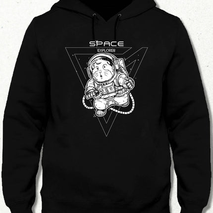Space Explorer Kapüşonlu Sweatshirt - basmatik.com