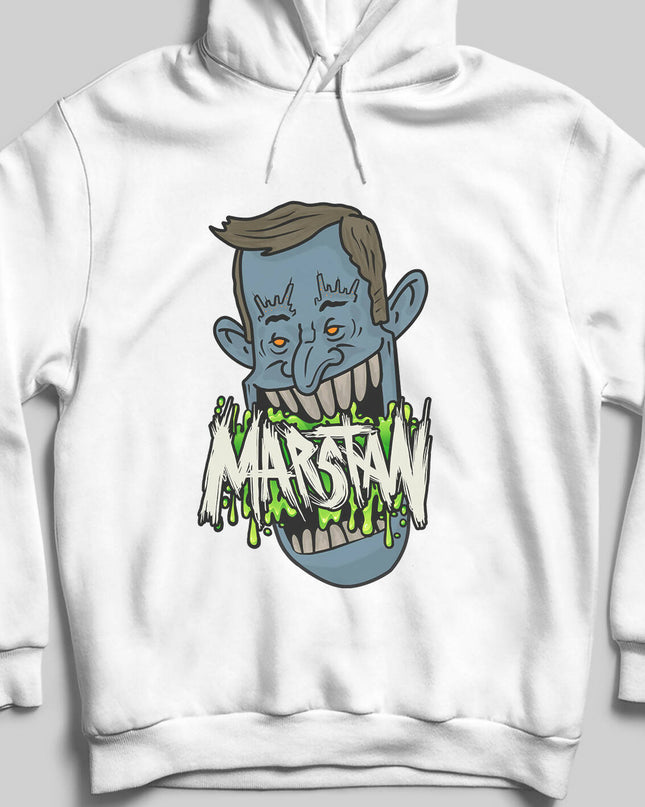 Monster from Mars Hooded Sweatshirt - Unisex / Black, Grey, White 