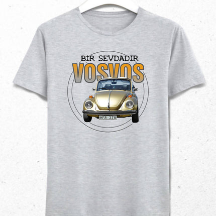 Vosvos Erkek Gri Tişört - basmatik.com