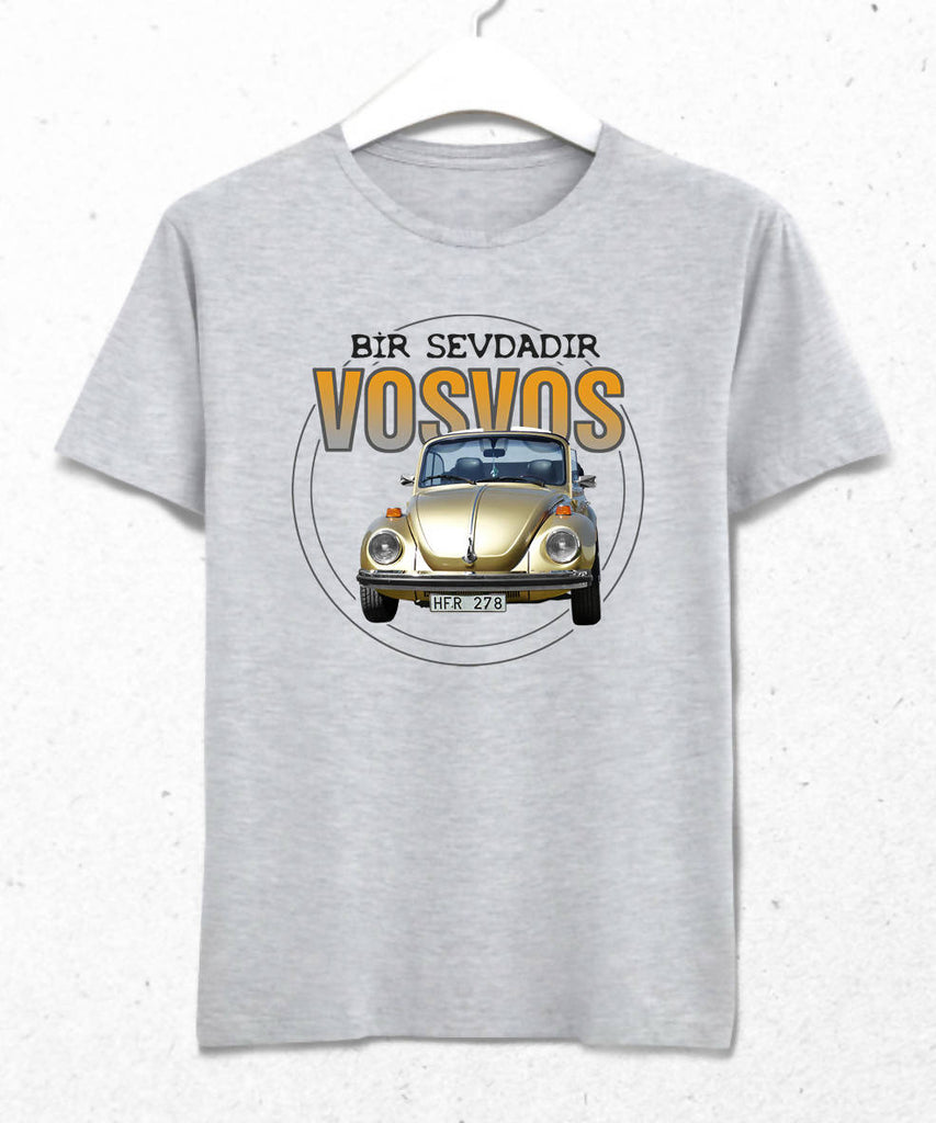 Vosvos Erkek Gri Tişört - basmatik.com