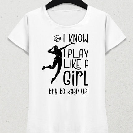 Volleyball girl kadın tişört - basmatik.com