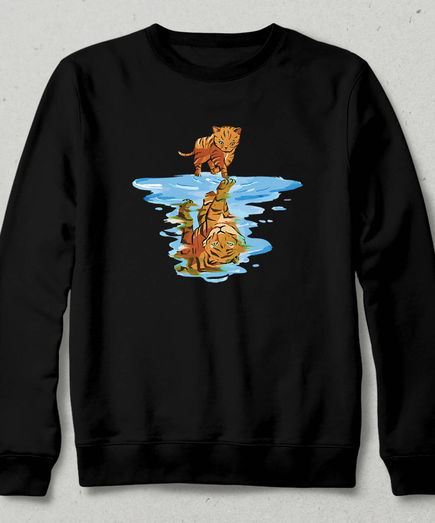 Cat and Reflection Sweatshirt