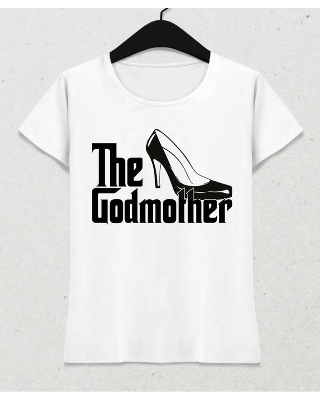 Godmother Kadın Beyaz Tişört - basmatik.com