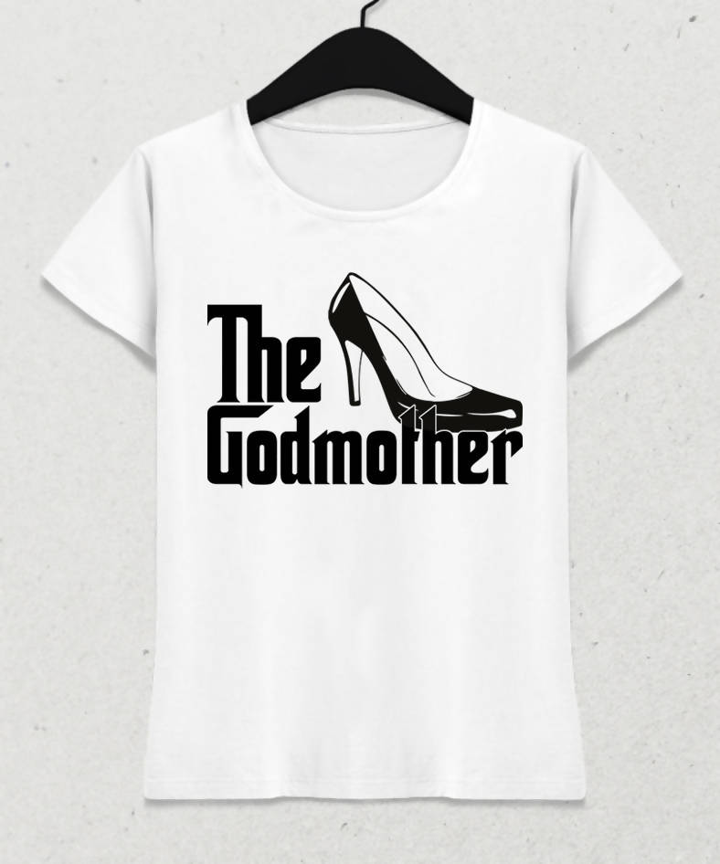 Godmother Kadın Beyaz Tişört - basmatik.com