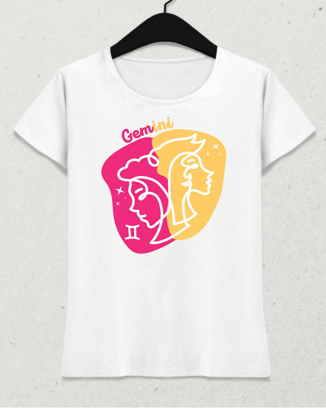 İkizler Burcu - Gemini Minimalist Renkli Tasarım Kadın T-Shirt