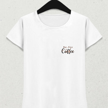 Ama Önce Kahve Kahvesever Minimalist Tişört