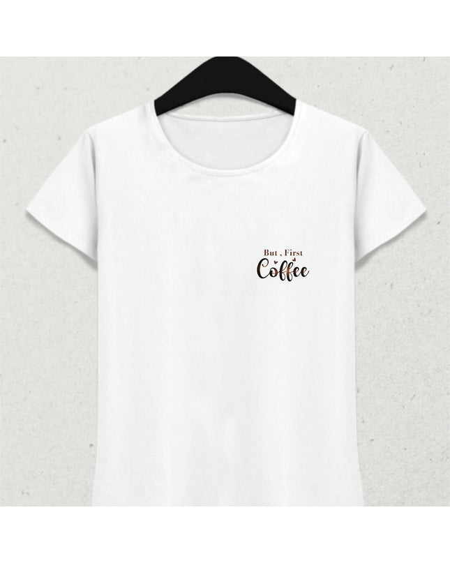 Ama Önce Kahve Kahvesever Minimalist Tişört