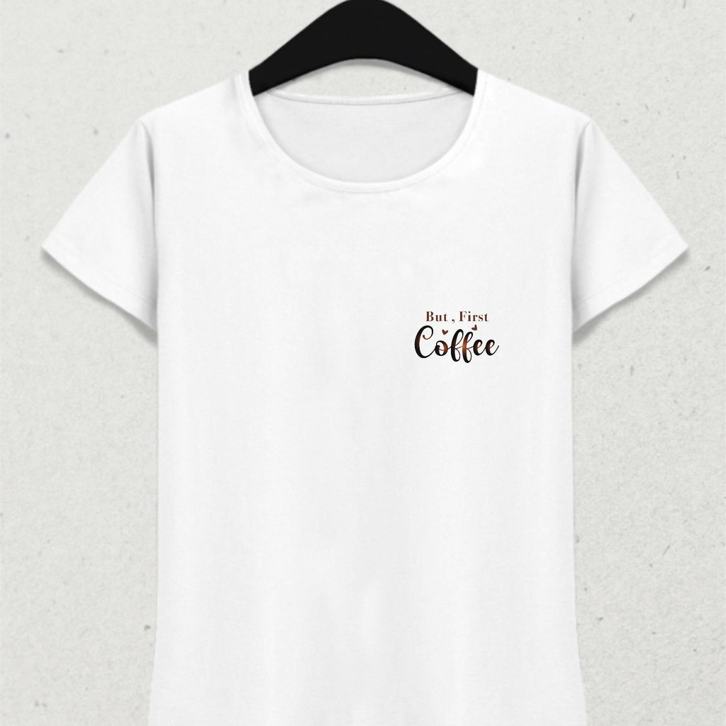 But First Coffee Coffee Lover Minimalist T-Shirt 