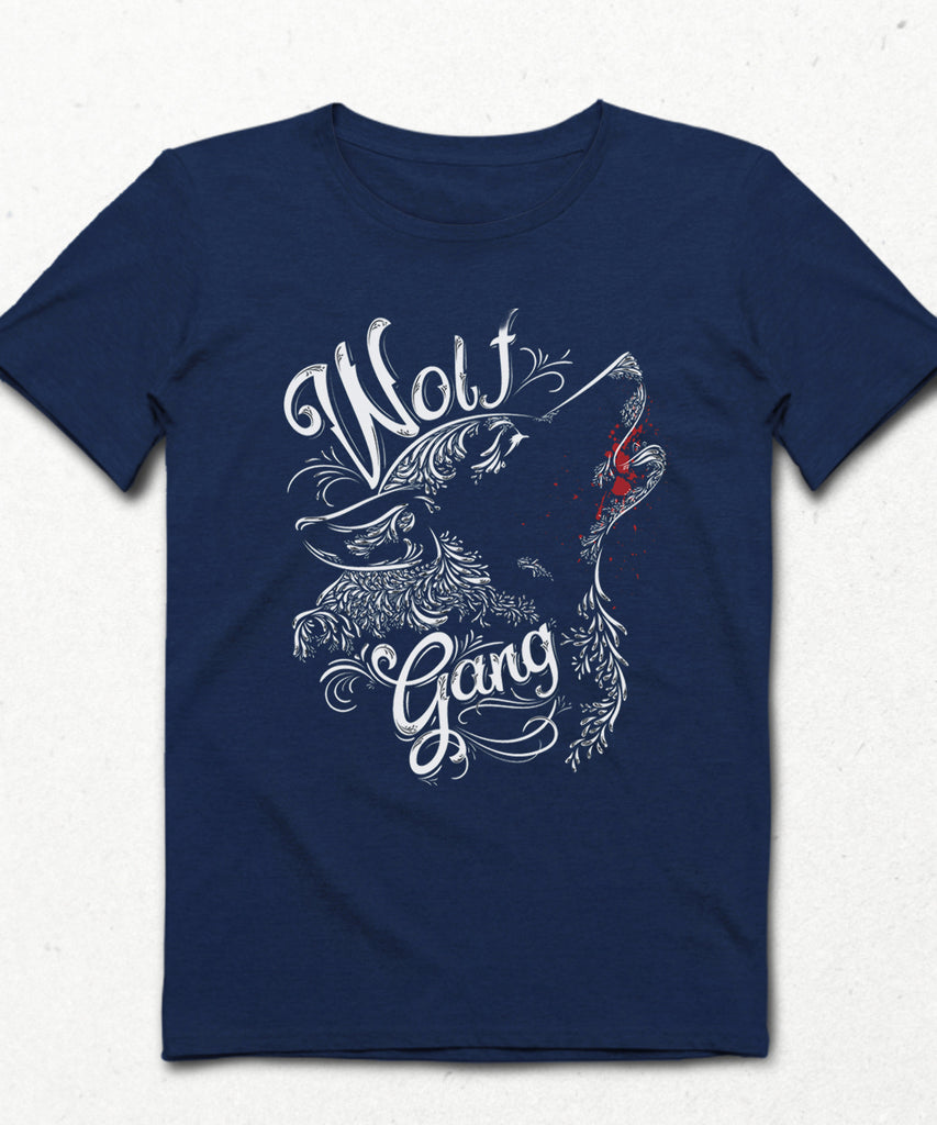 Wolf indigo Erkek tişört - basmatik.com