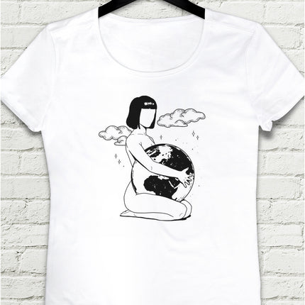 World Save Beyaz Tişört - basmatik.com