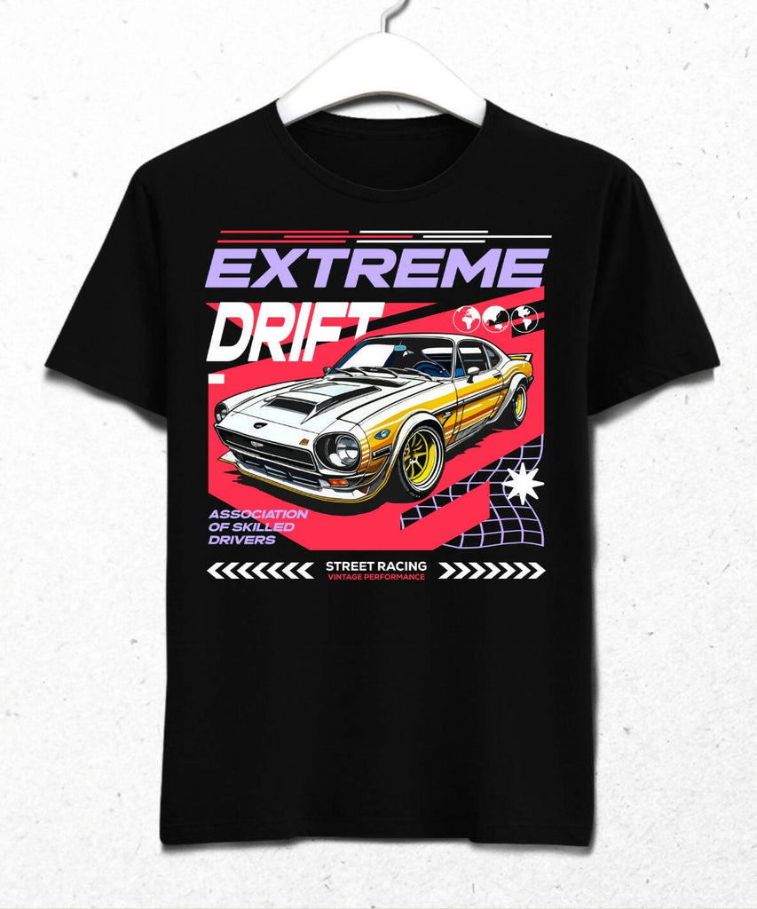 Extreme Drift Streetwear Retro Futuristic Design