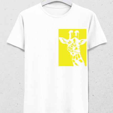 Sarı Zürafa Tshirt - basmatik.com