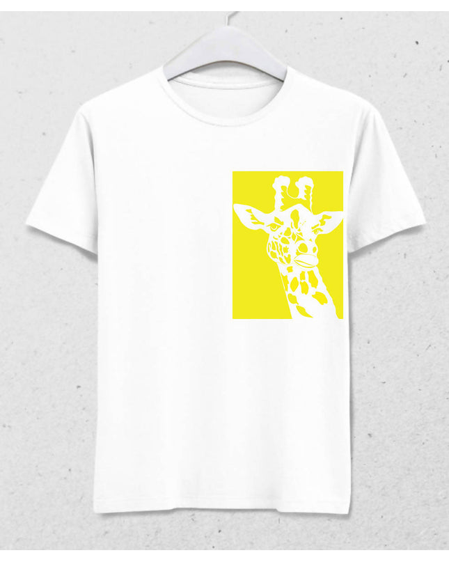 Sarı Zürafa Tshirt - basmatik.com