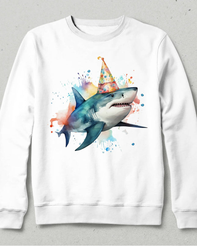 Doğum Günü Köpek Balığı Sweatshirt