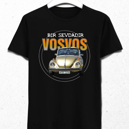 Vosvos Erkek Siyah Tişört - basmatik.com